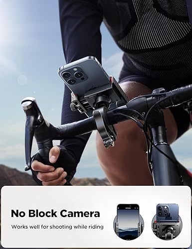 Miniatura 2 de JOYROOM Soporte de teléfono para motocicleta, soporte para manillar de bicicleta, soporte para teléfono celular, clip de teléfono para cochecito