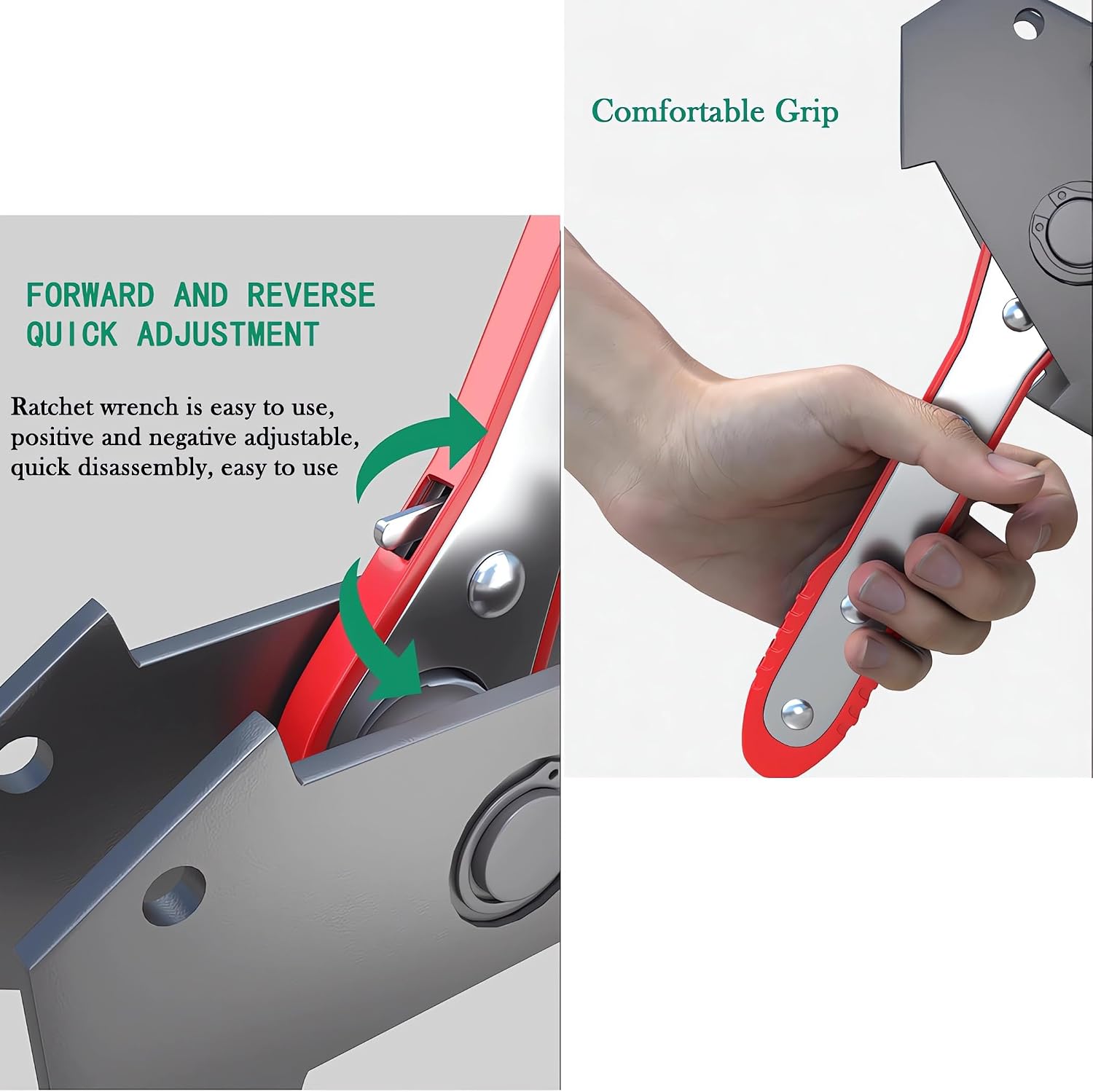 Brake Caliper Compression Tool, 360° Adjustable Disc Brake Pad Spreader, Automotive Universal Caliper Piston Compressor Tool with 2PCS External Large Steel Plates