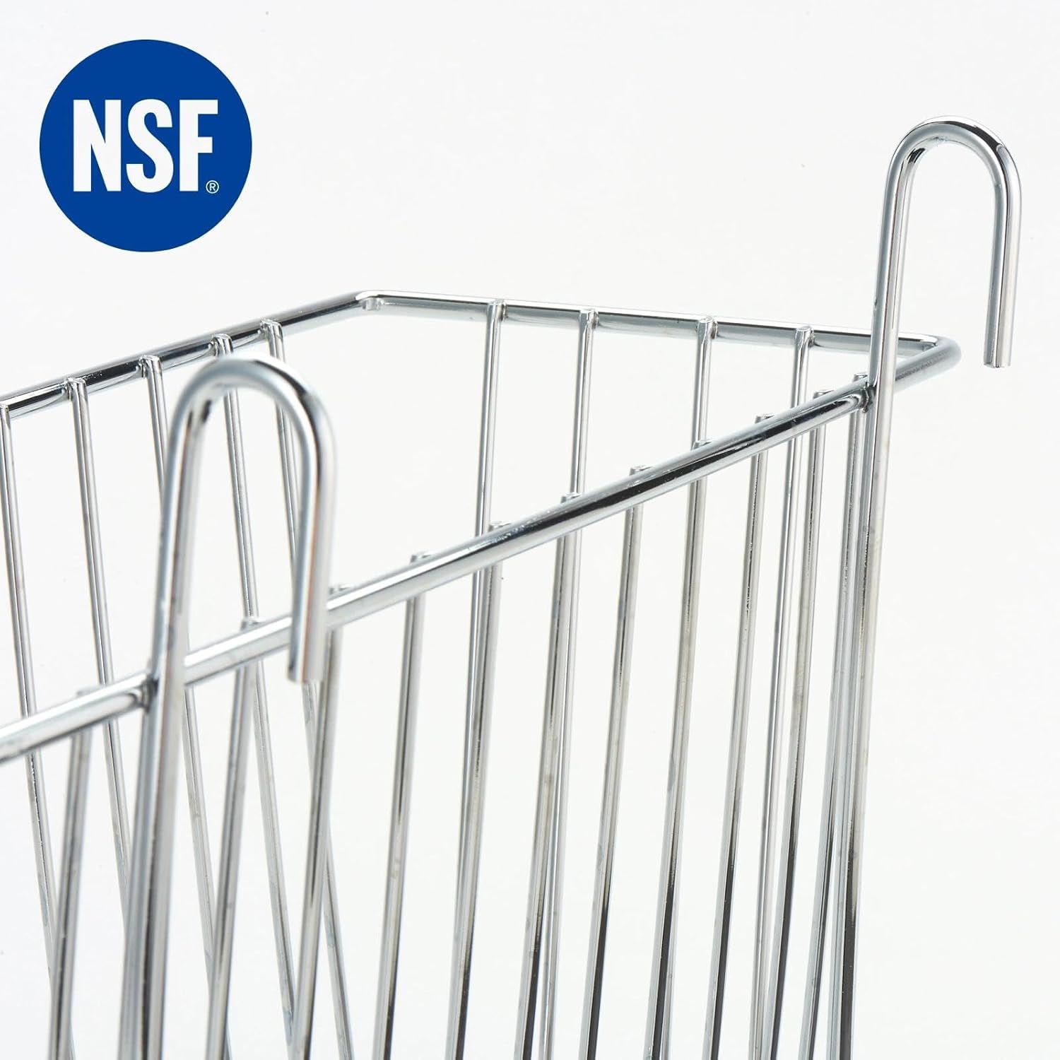 APLSS 2-Pack Chrome Hanging Basket to Use With Shelf Units,13.5" Width, Dry Environments,NSF Certified