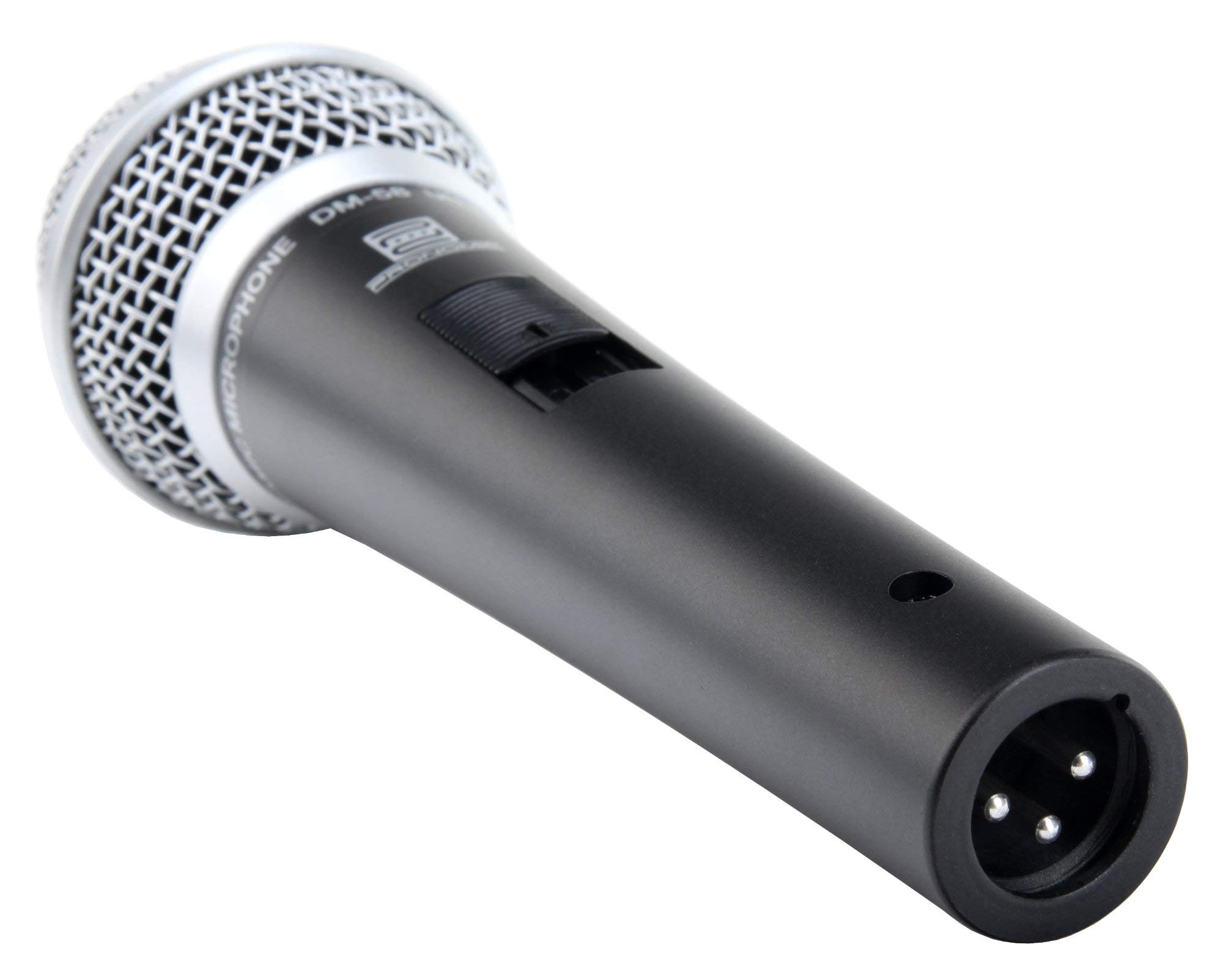 Pronomic DM-58 Microfono Vocale con Interruttore Starter SET incl. Supporto | Microfono universale per voce e canto, Adatto anche per la ripresa di strumenti, Suono estremamente bilanciato, Peso: 260 g