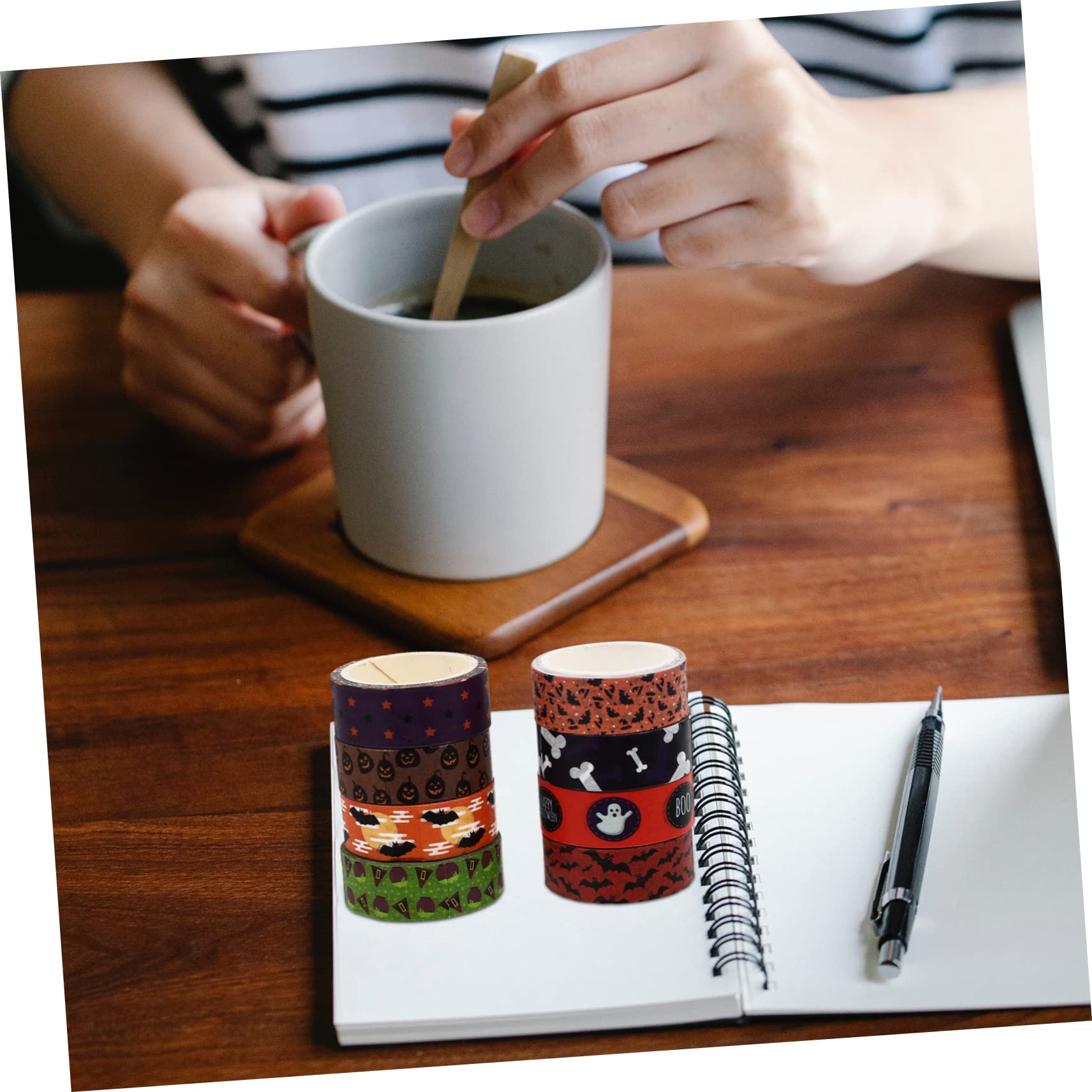 SHINEOFI 4 Set Di Nastri Washi A Tema Halloween Nastri Adesivi Per Scrapbooking Adesivi Decorativi Per Confezioni Per Le Vacanze 8 * 4