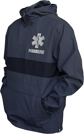Smart People Clothing Paramedic Zipped Pocket Anorak with Reflective Decorations Front and Back