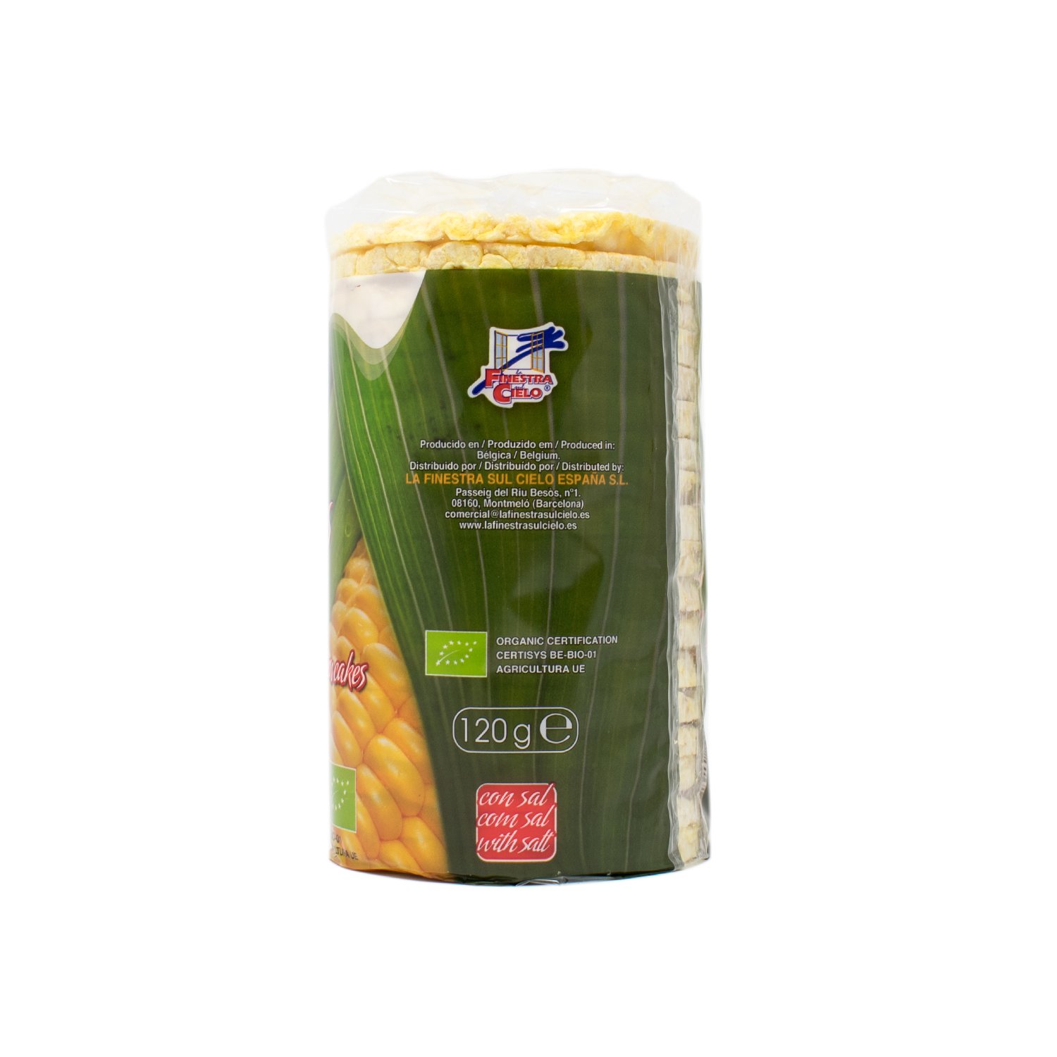 La Finestra Sul Cielo Tortitas de Maíz con Sal - Paquete de 12 x 120 gr - Total: 1440 gr