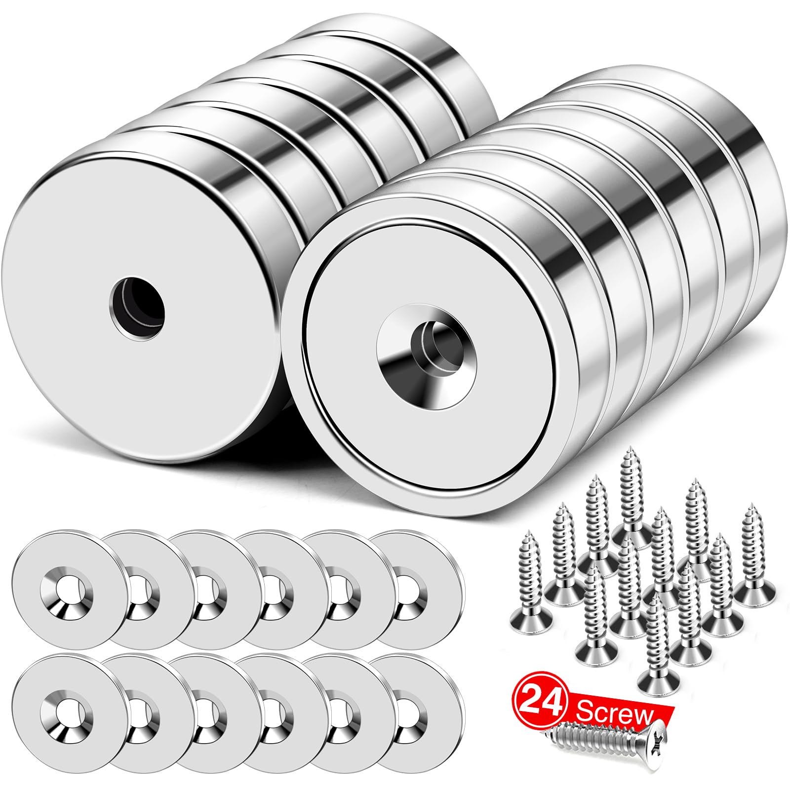 MIKEDE Magnetic Hooks Heavy Duty 150LB Strong Magnet with Screw Hole — Amazon image 22