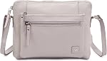 Leather Crossbody Bags for Women Small Soft Genuine Pebbled Sling Shoulder Handbag Crossover Purse with Full Adjustable Strap