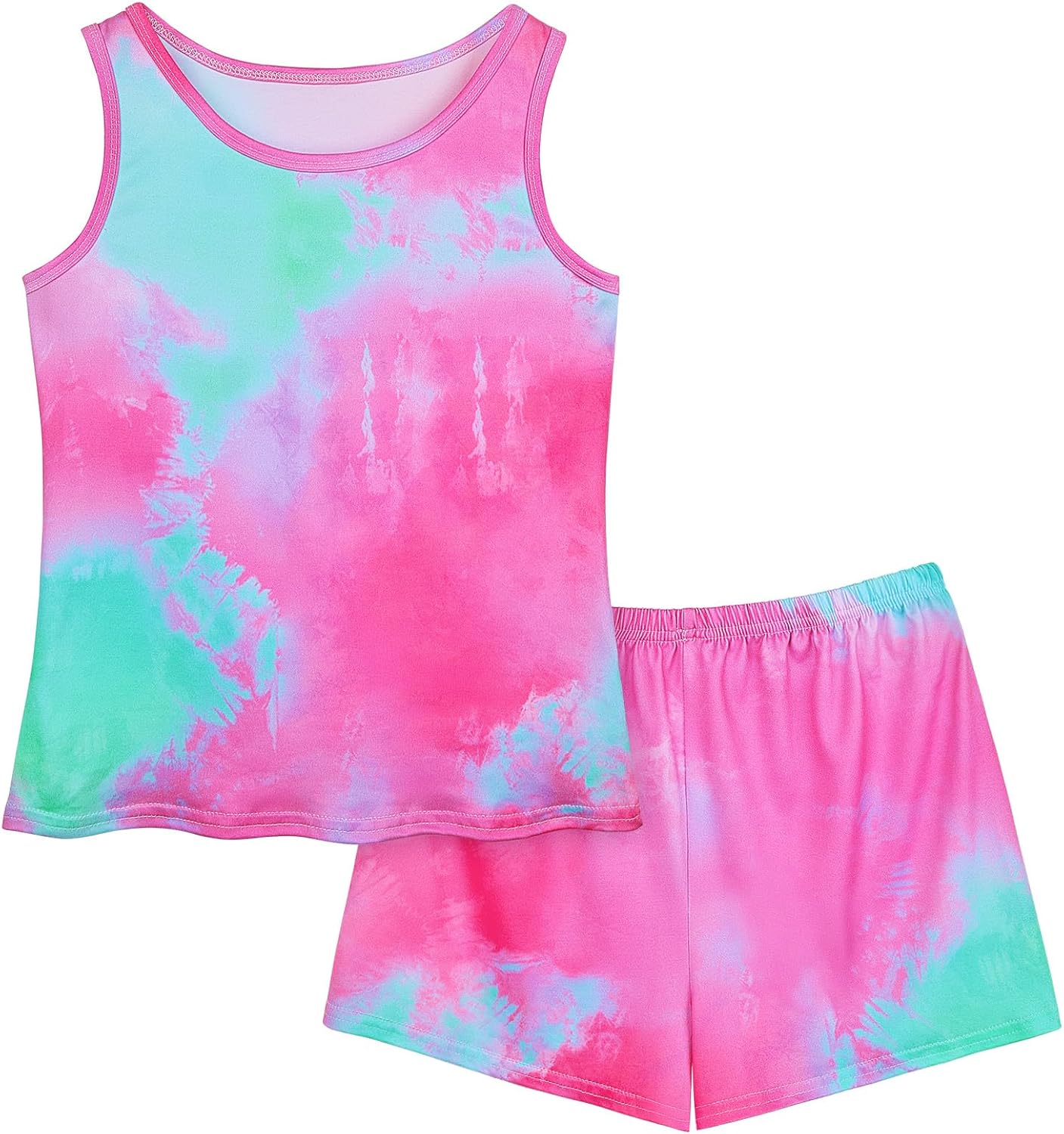 Girls Pajamas for kids Sleepwear Girl Tank Tops Pjs Shorts Set 2Pcs for Teen Girls Summer Casual Clothes