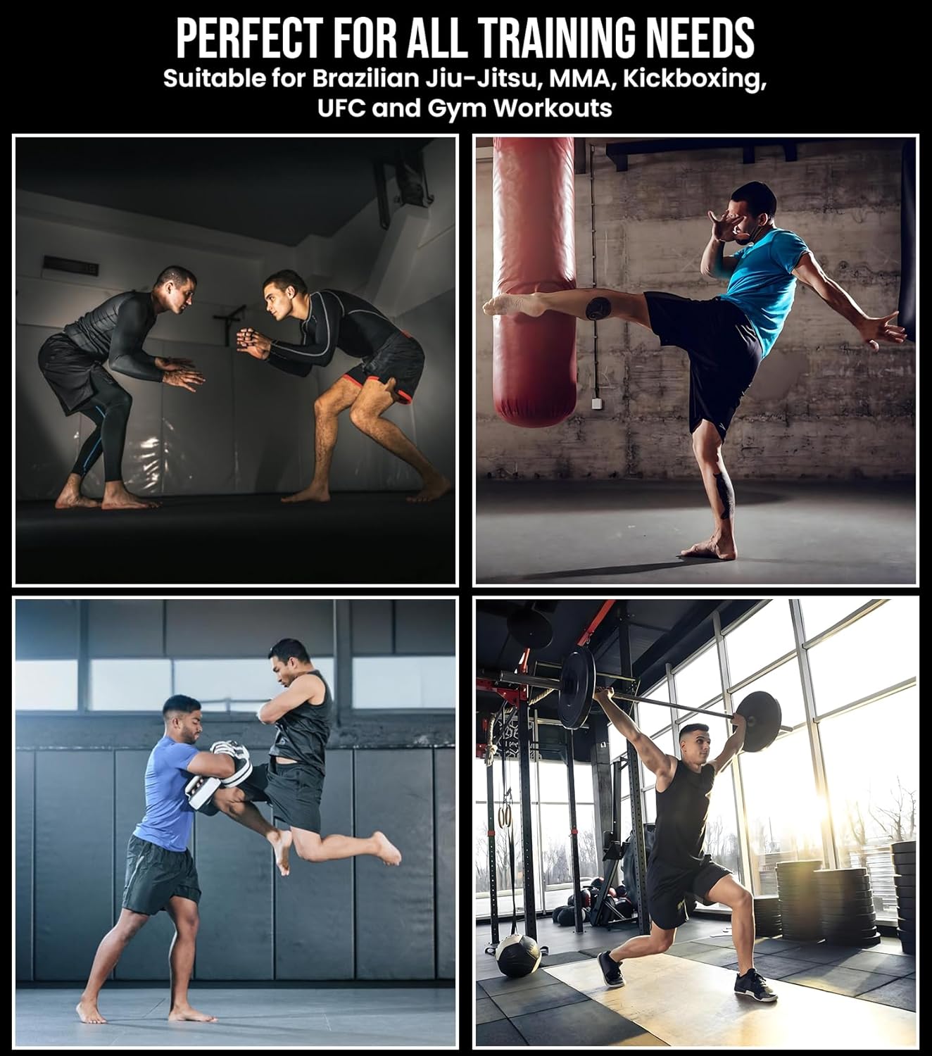 Exxact Sports Pro MMA Shorts, No-Gi BJJ Jiu Jitsu Shorts for Men, Boxing, UFC, Cross Training, Kickboxing & Grappling Shorts - Image 6