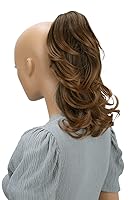 Vista 33 de PRETTYSHOP - Extensión de cabello rizado voluminoso, cola de caballo de 14 pulgadas con clip, resistente al calor