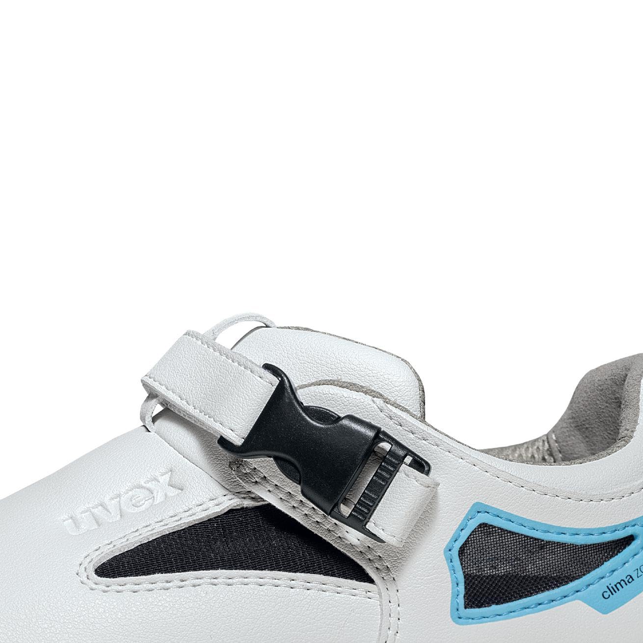 Uvex 1 Sport White półbuty S1 FO SR – buty ochronne do lekkich obszarów – oddychające, lekkie i elastyczne, biały, 42 EU