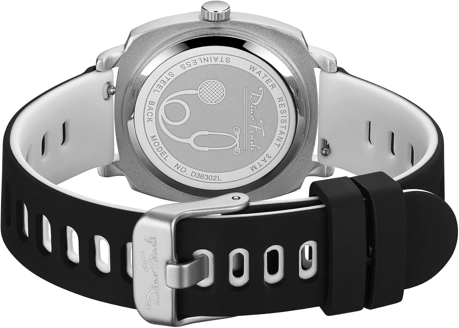 Diaofendi Petite Watch for Women Nurses, Easy to Read Small Face, Silicone Band, Military Time Second Hand and 24 Hour, Waterproof - Image 4