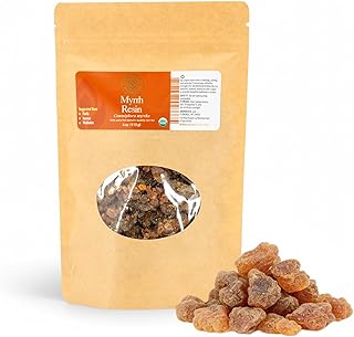 Aromatics International Myrrh Resin 4oz – Raw Natural Golden Chunks from Somaliland - Organic Botanical Resin for Incense, Meditation, Rituals & Aromatherapy