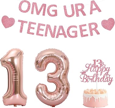 13th Birthday Decorations for Girls Rose Gold Party Decorations