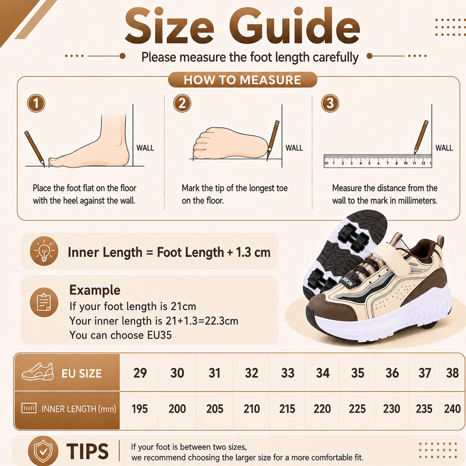 Chaussure à Roulette Garçons Filles, 2 en 1 Chaussures a roulettes Démontage Enfants avec 4 Basket Roller, Patins à roulettes Adolescents pour Intérieur Extérieur