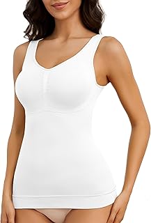 Slimming Shapewear Tank Tops for Women with Built in Bra Tummy Control Cami Shaper Compression Shaping Camisoles