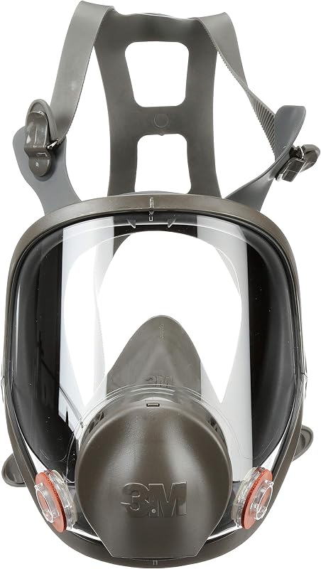 Full Facepiece Reusable Respirator 6900, NIOSH, Large | Large Lens, ANSI High Impact Eye Protection, Silicone Face Seal, Four-Point Harness, Comfortable Fit, Painting