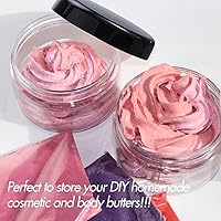 Vista 5 de ZEJIA Tarros de plástico de 4 onzas con tapas, 12 tarros de plástico pequeños transparentes, recipientes de plástico vacíos con tapas negras, tarros