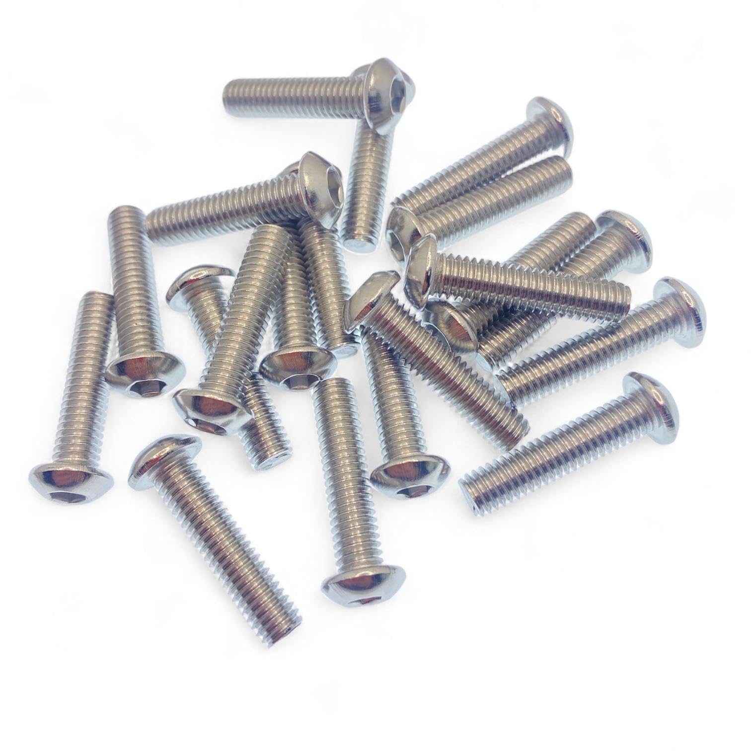 Rubigo M6 Bolts, M6 x 25mm Hex Socket Button Head Machine Bolts - Image 2