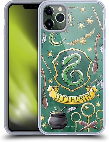 Vista 149 de Head Case Designs Funda de gel suave con licencia oficial de Harry Potter Slytherin, diseño de Reliquias de la Muerte XIII compatible con Apple