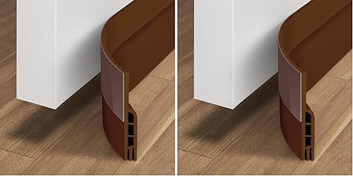 Miniatura 16 de Holikme -Tope para debajo de la puerta, bloqueador de corrientes de aire, aislante de ruido, barrido de puerta, adhesivo fuerte, 39 pulgadas