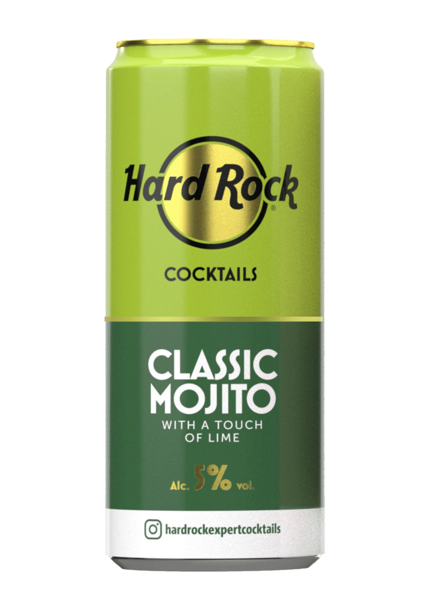 12 x 250ml - HARD ROCK READY TO DRINK COCKTAIL MOJITO 250ML 5% - PACK 12 LATAS