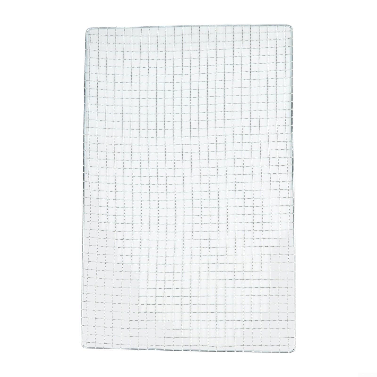 HGCOEYR BBQ Grill Mesh Net, Galvanized Iron BBQ Grid, Silver White, Multiple Sizes for Grilling Fish Meat Vegetables(50 * 30cm)