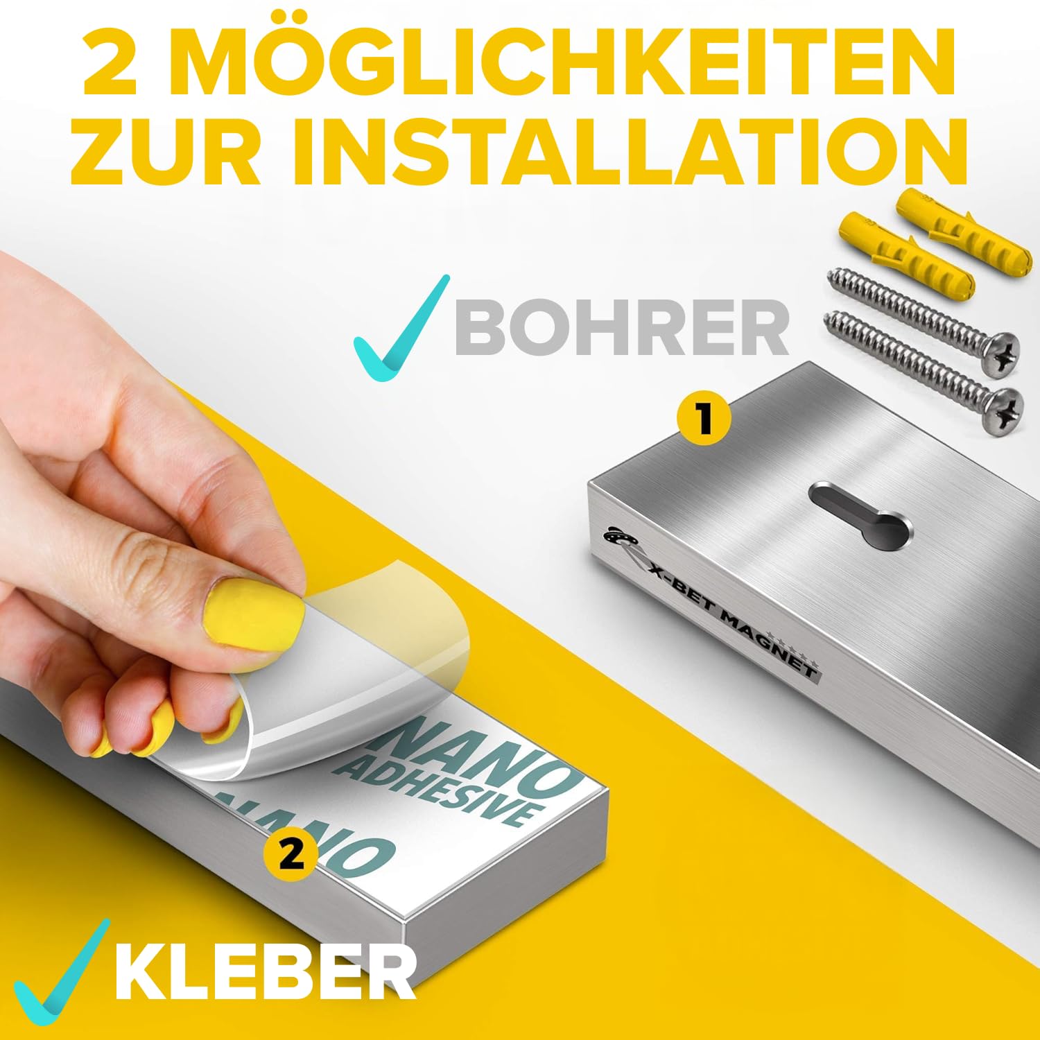 Messer Magnetstreifen mit Kleber (40 CM)