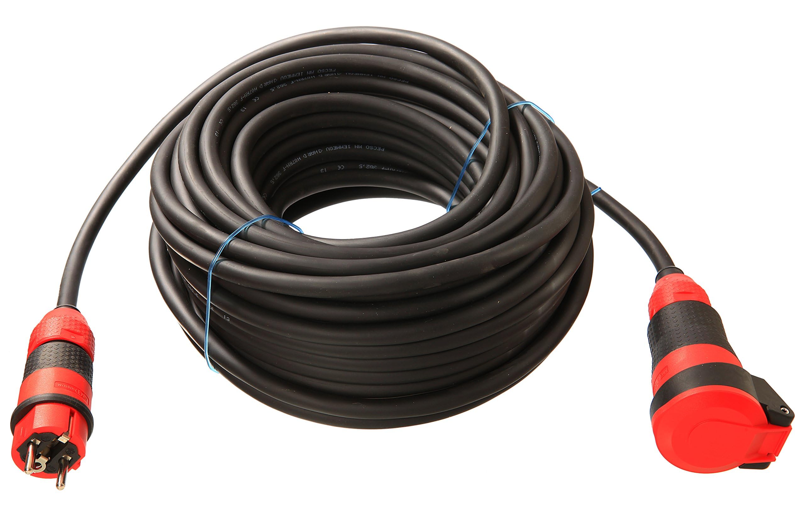 as - Schwabe Cable de extensión SCHUKOultra Pro - 10 m H07RN-F 3G2,5-230V/16A/3.500W - Resistente a Aceite, UV y ozono - Uso rudo - protección contra Polvo y Salpicaduras IP54 - Negro/Rojo – 62252