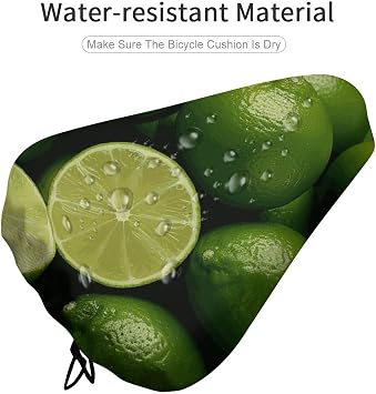 Fresh Green Lime Bike Seat Cover Waterproof Bicycle Saddle Dust Cover with Drawstring Rainproof Bike Cushion Seat Sun Dust Protector for City Mountain Bikes