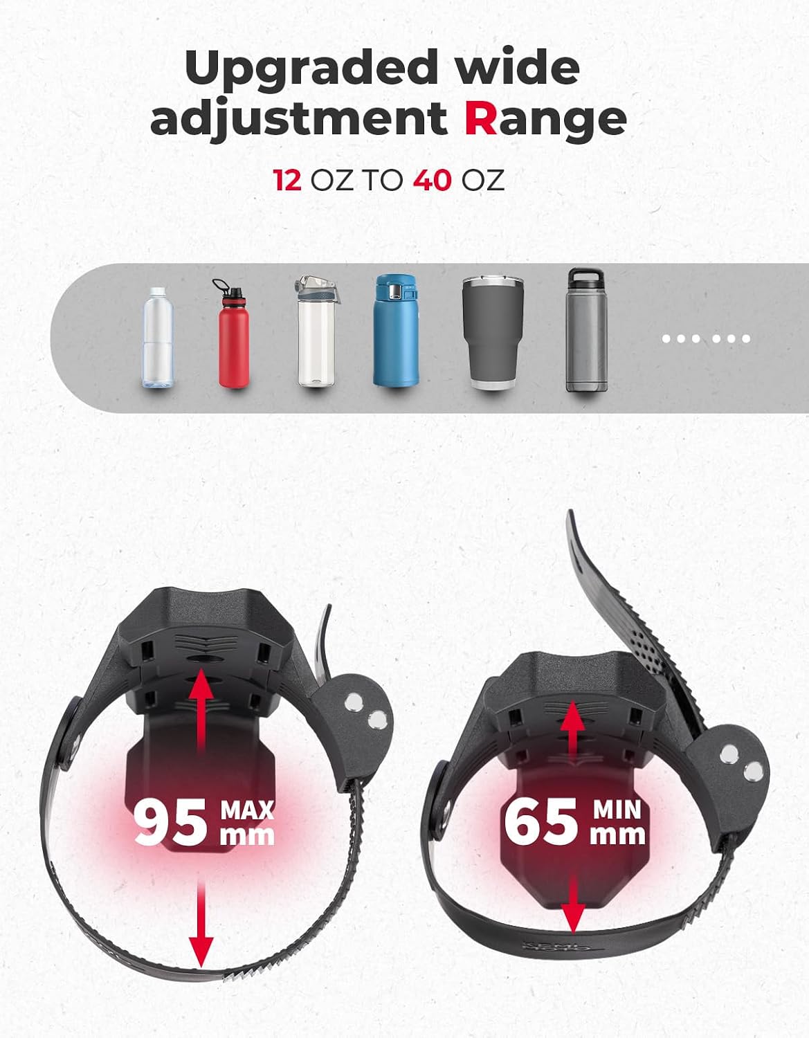 KEMIMOTO Bike Cup Holder, Up to 28 OZ Water Bottle Holder for Bicycle | Sturdy Screw Mount Drink Holder, Universal Fit for Bottles, Containers, Beverages, Cans & Speaker