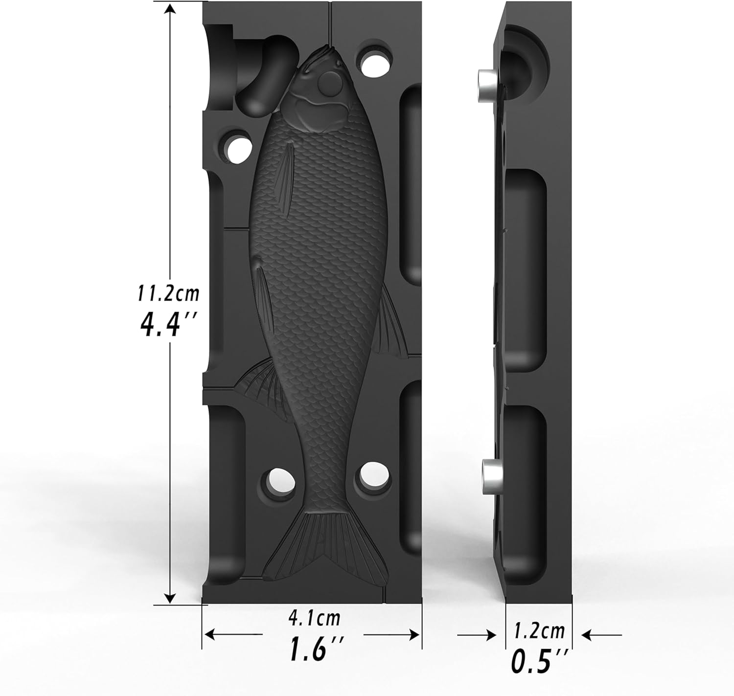 Premium Soft Plastic Lure Mold for 4" Realistic Fish Lures Bass Fishing Custom Injection Mold | No Release Oil Needed | CNC Machined | High Heat Resistant