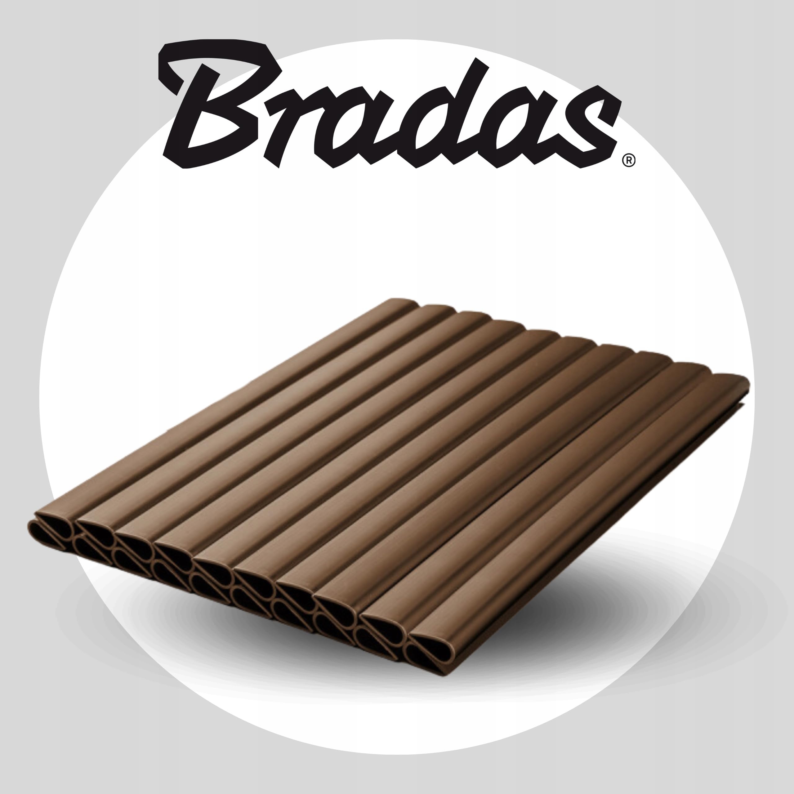 Bradas Sichtschutzstreifen Doppelstabmatten 19 cm x 35 m Braun - Inkl. 20 Clips - UV- und Witterungsbeständig - Für Metall-, Holz-, Plastikzäune - Einfache Montage - Privat & Windschutz Sichtschutz