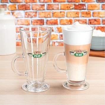 Paladone Friends Latte Mugs - Set of 2 - Official Merchandise | Features Rachel, Monica, Phoebe, Chandler, Ross & Joey