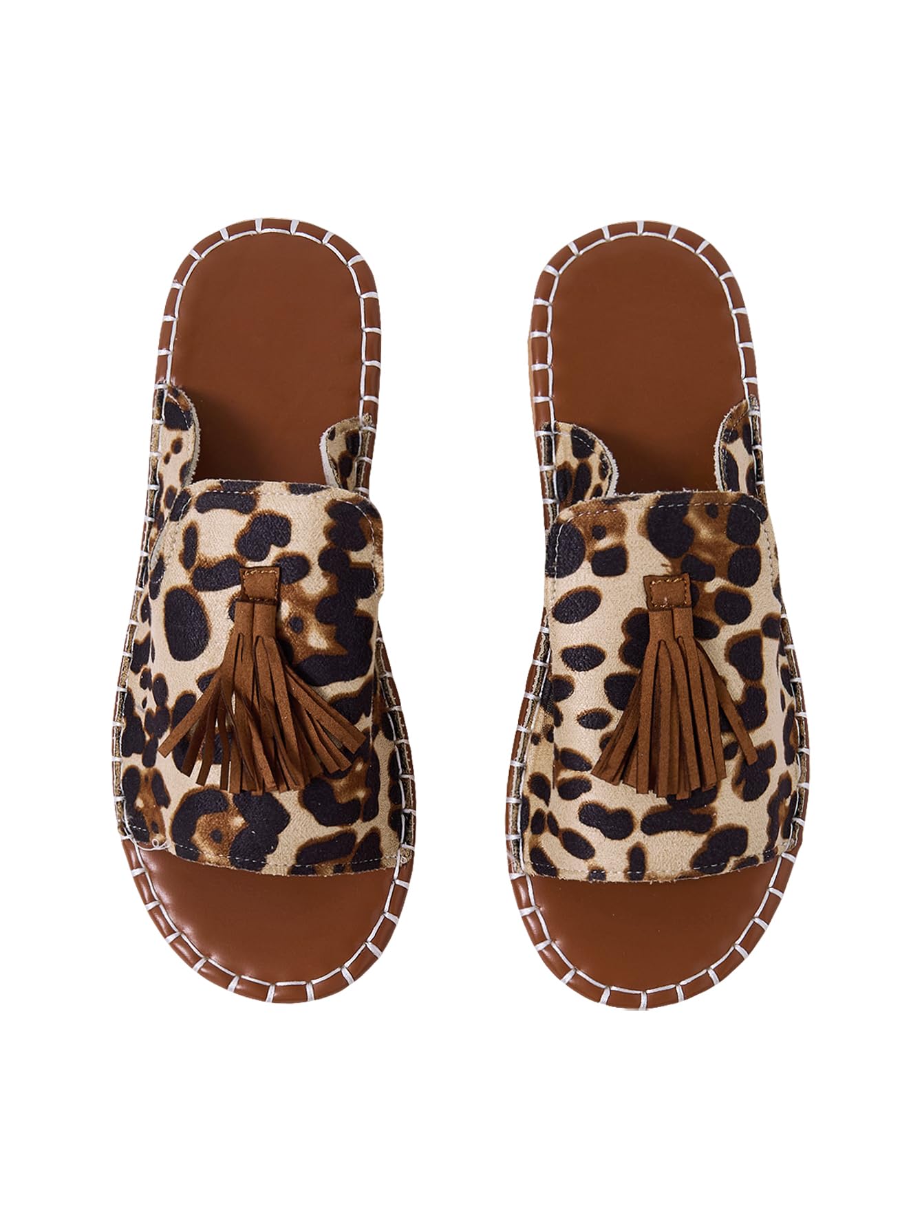 Women's Rainbow Summer Sandals 2026 Boho Colorful Mexican Vacation Flats Slides Shoes