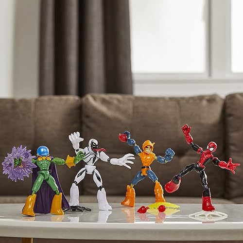 Miniatura 8 de Spider-Man Marvel Bend and Flex - Juego de 4 figuras de acción y antiveneno contra Marvels Mysterio and Hobgoblin embalaje sin frustraciones