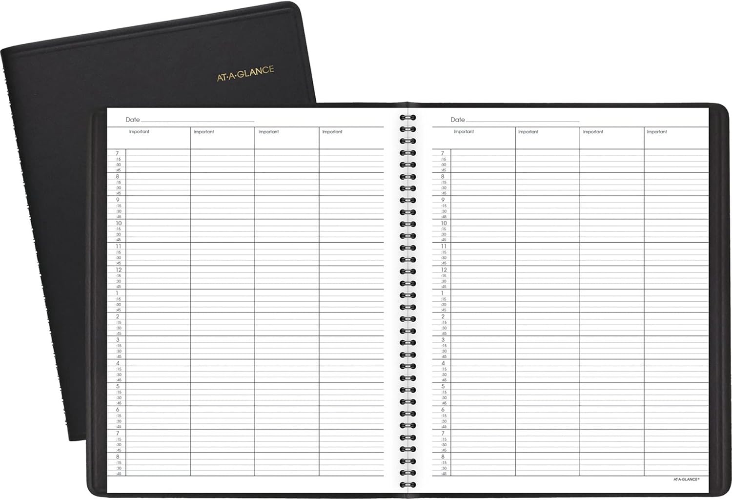 AT-A-GLANCE 8031005 Four-Person Group Undated Daily Appointment Book, 8 1/2 x 10 7/8, White