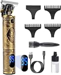 YiLFo Clippers pour la coupe des cheveux, sans cordon de barbe, Clipppers pour les hommes avec LED Affichage, T-lame électrique de cheveux, USB Zero Gapped Shavers rechargeable, ensemble de coupe de cheveux