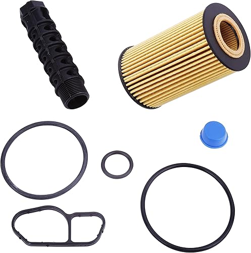 Vista 8 de Kit de carcasa del filtro del enfriador de aceite del motor con juntas, tapa y sellos. Reemplaza 55566784, 88179-91400 - Compatible con vehículos