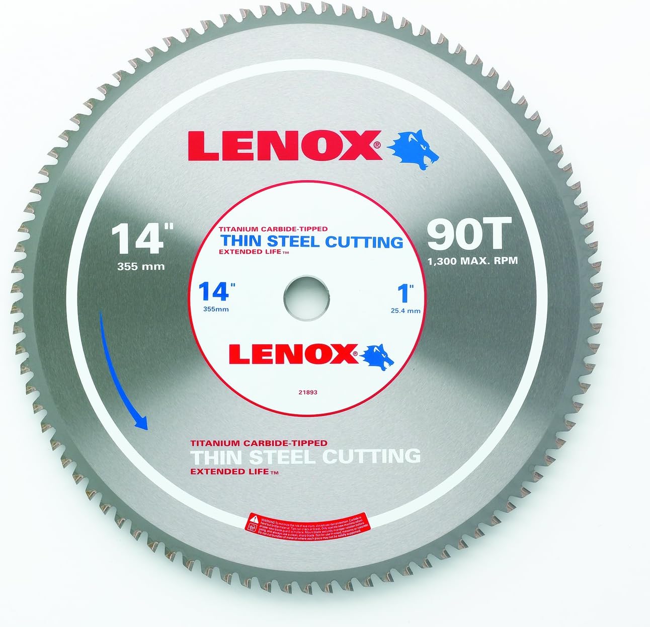Super Sale 🛒 LENOX Tools Metal-Cutting Circular Saw Blade, Thin-Steel Cutting, 14-inch, 90-Tooth (21893TS140090CT)