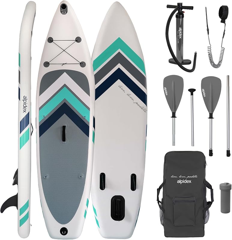 ALPIDEX Stand Up Paddle Gonfiabile 305 x 76 x 15 cm ISUP Portata Massima 150 kg Tavola SUP Leggero Stabile Set Completo