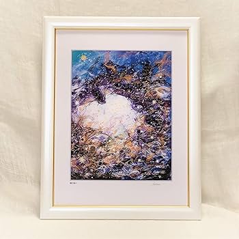 龍と泉　絵画 龍神 双龍 桜 月 #絵画 #アクリル画 #龍 #龍神 #開運 #金運