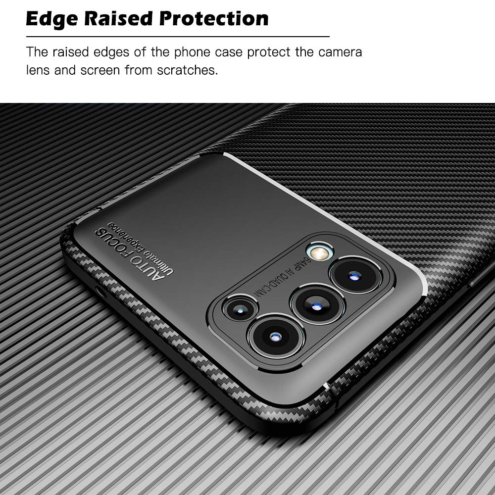 ALAMO Cover Ultra Silicone per Oppo Find X3 Lite, Custodia Fibra Bumper Antiurto - Nero