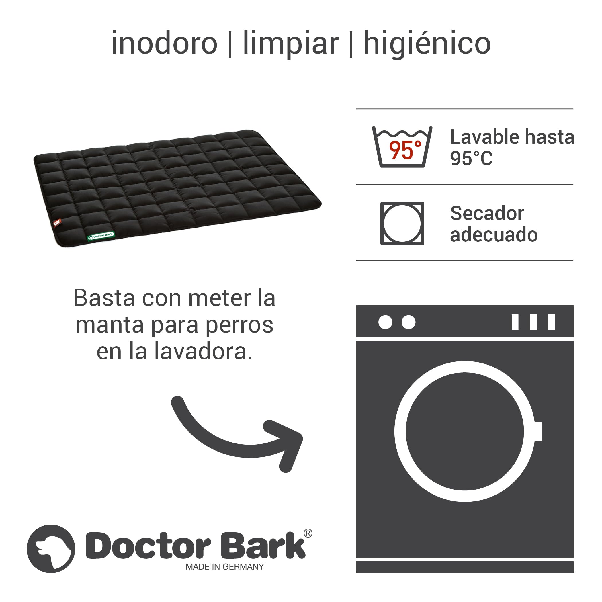Doctor Bark Manta de Perros, Robusto, Lavable a 95 ° C - Disponible en Diferentes tamaños y Colores