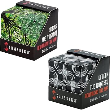Shashibo DODECA Magnetic Puzzle Cube Bundle, Elements and Black&White