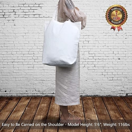 Miniatura 2 de TOPDesign - Bolsa de lona de algodón súper fuerte, grande de 10 onzas