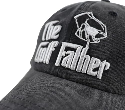 Miniatura 3 de Gorra de béisbol The Golf Father para hombre, divertida gorra de algodón bordada en 3D ajustable para regalos de golf