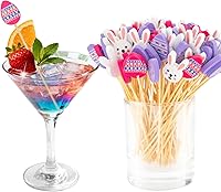 Vista 8 de 100 piezas de palillos de cóctel, palillos de dientes decorativos de bola de discoteca para aperitivos, pinchos de cóctel plateados para aperitivos
