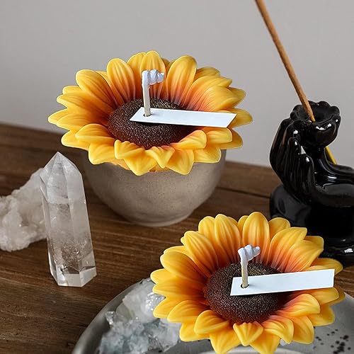 Miniatura 4 de Moldes de silicona grandes de girasol 3D para decoración de pasteles, decoración de cupcakes, caramelo, chocolate, flores, jabón, vela, pasta