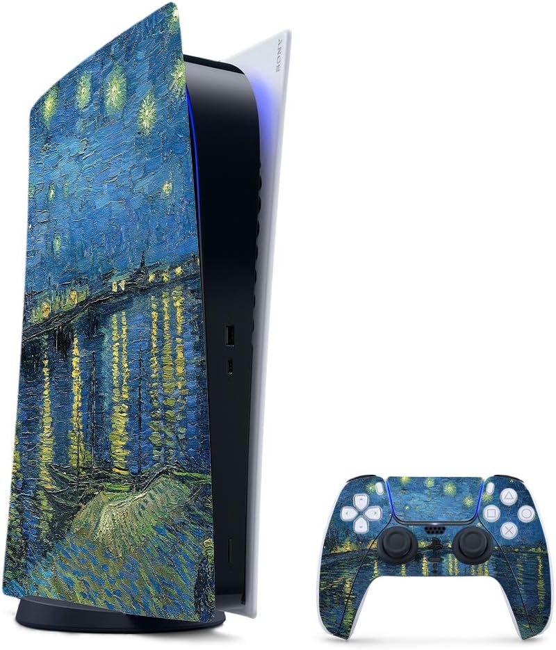 MightySkins Gaming Skin for PS5 / PlayStation 5 Bundle - Floral Design | Protective Viny wrap | Easy to Apply and Change Style | Made in The USA