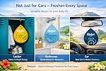Collection de l'île – Voiture Air Freshener 3-Pack-de-voiture, Océan Breeze & Parfums d'agrumes • Refroidisseurs en papier suspendu pour voitures & petits espaces