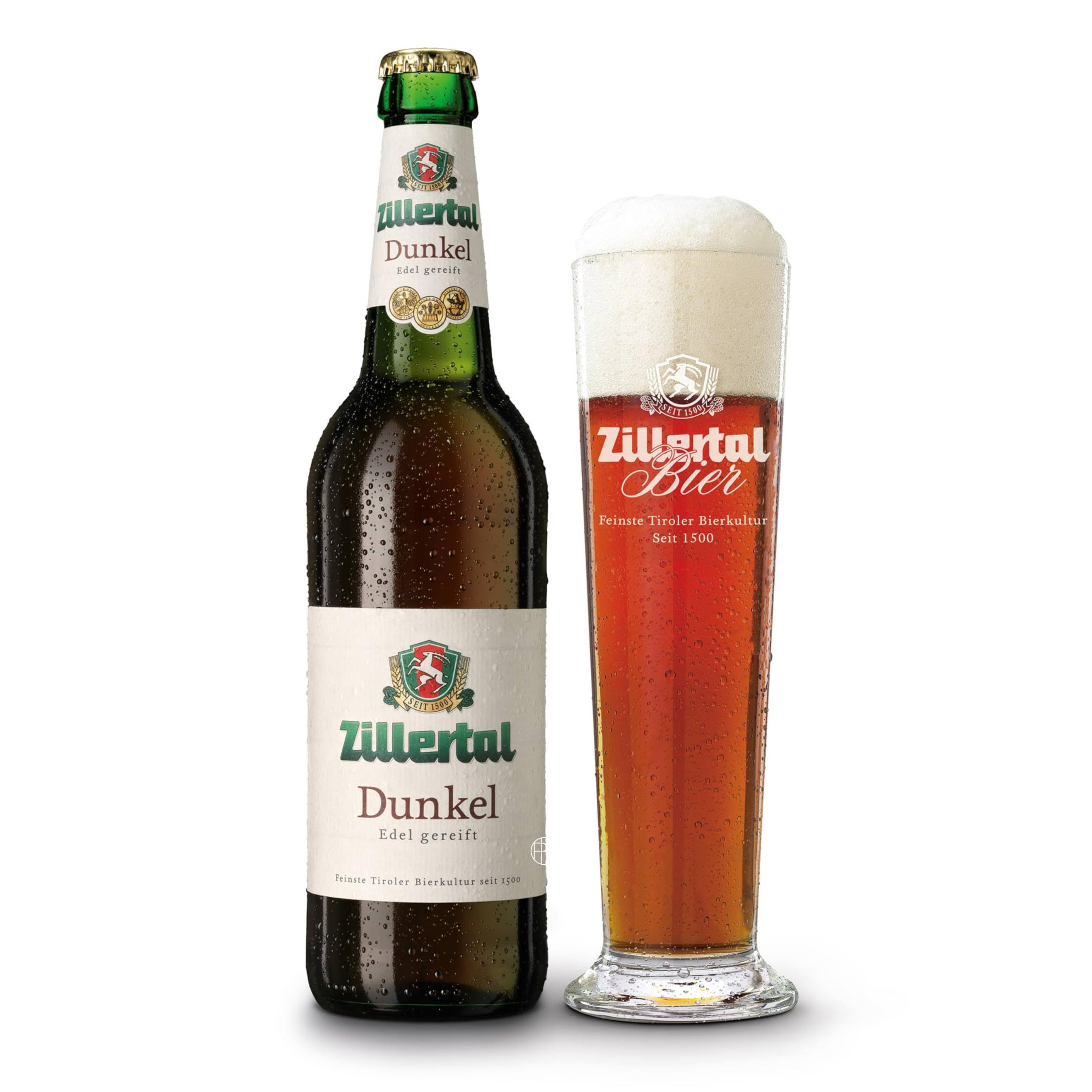 Zillertal Dunkel Bier 12 x 0,5 Liter I Tiroler Trinkgenuss mit langer Tradition und höchster Qualität.